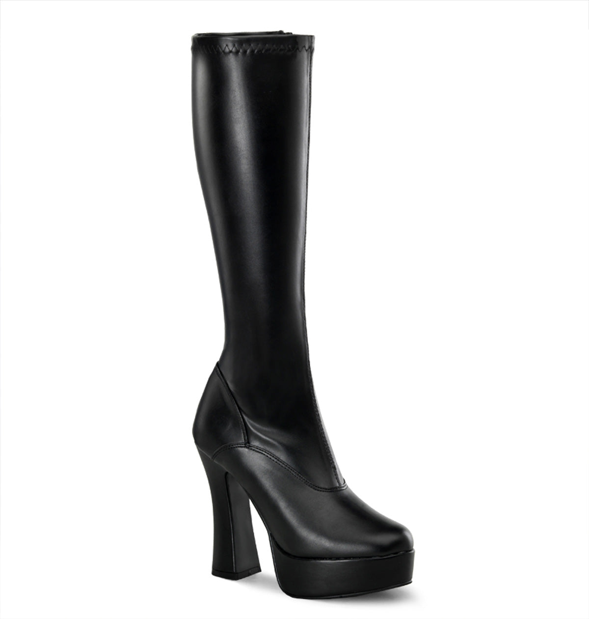 Pleasers Electra-2000Z - Blk Str Faux Leather