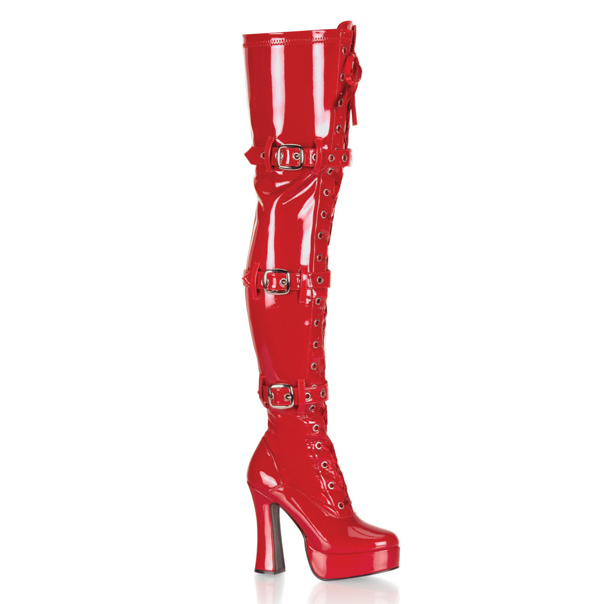 Pleasers Electra-3028 - Red Str Pat