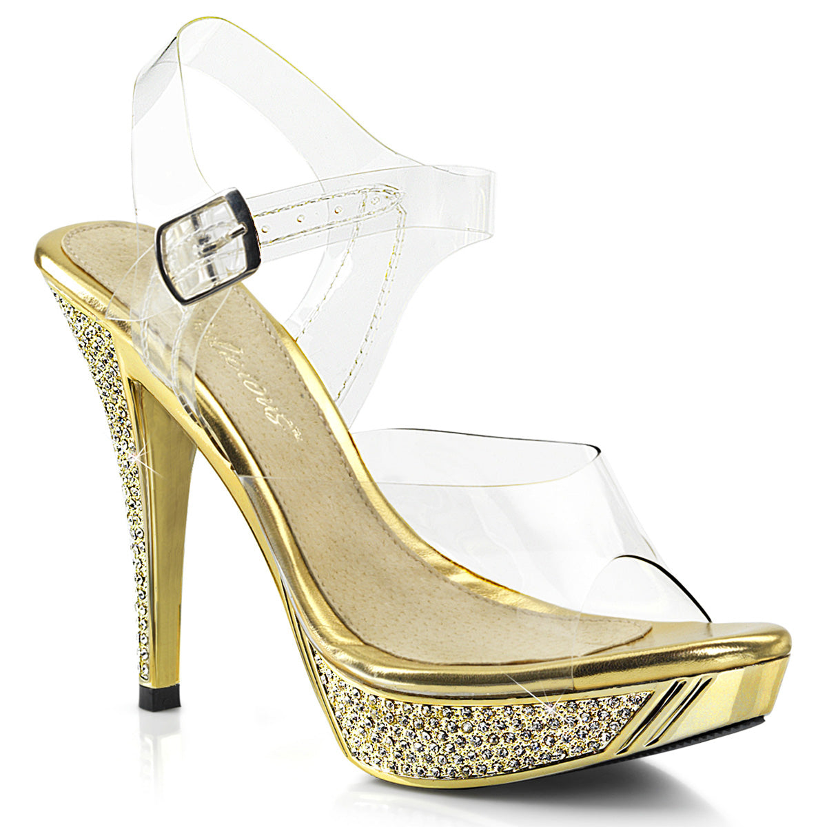 Fabulicious Elegant-408 - Clr/Gold Chrome