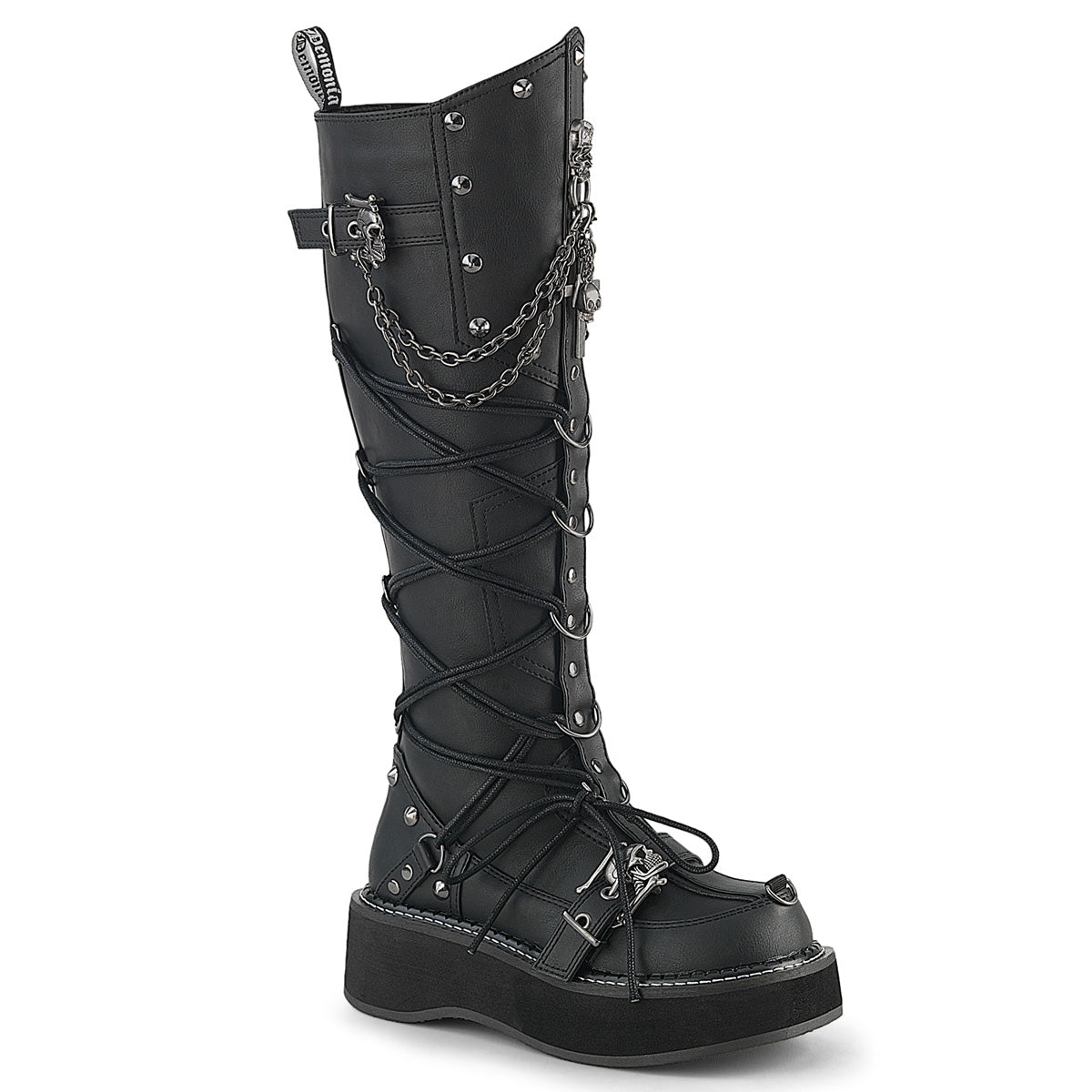 Demonia Emily-221 - Blk Vegan Leather