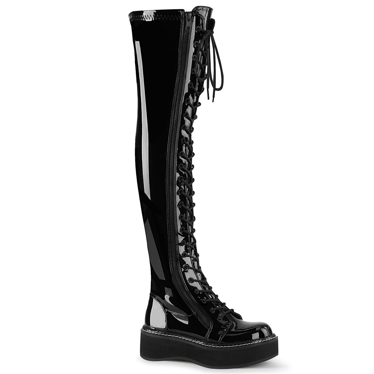 Demonia Emily-375 - Blk Pat