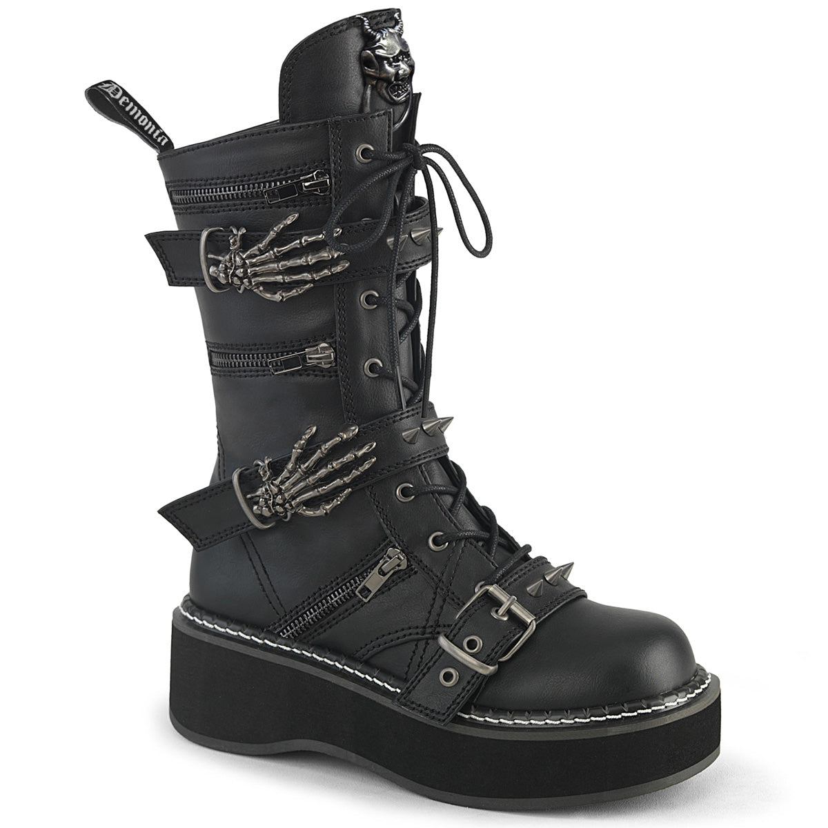 Demonia Emily-82 - Blk Vegan Leather