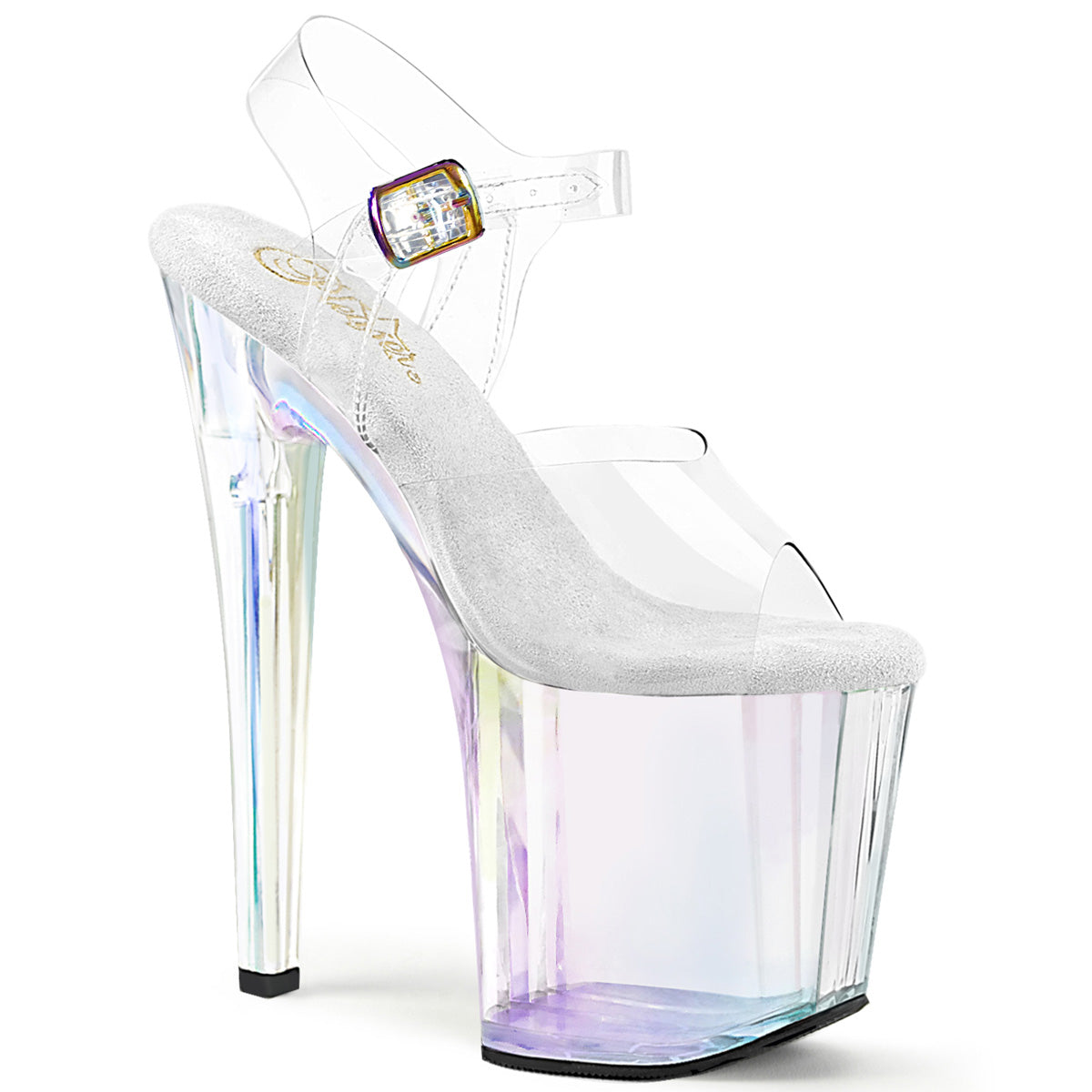 Pleasers Enchant-708Ht - Clr/Holographic Tinted