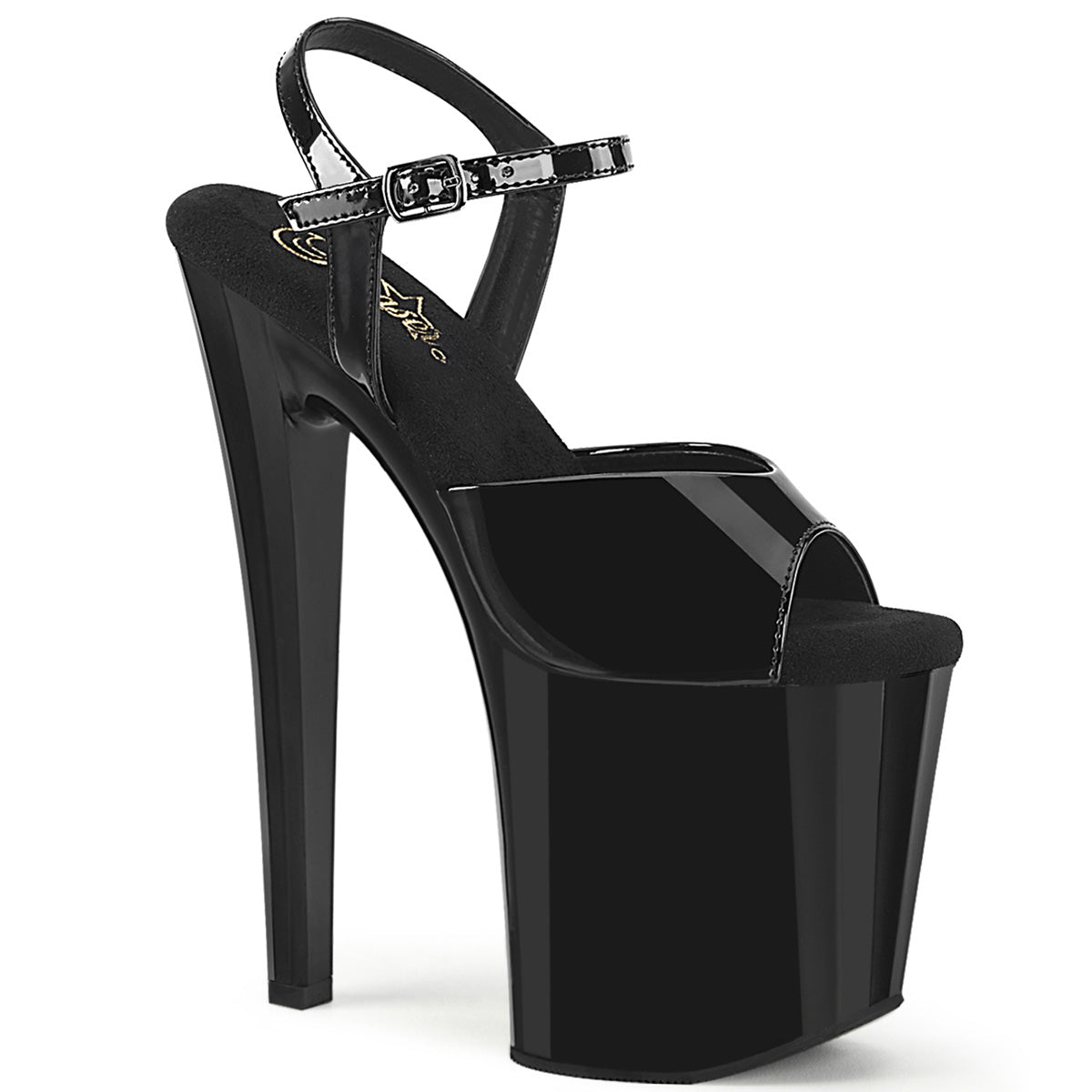 Pleasers Enchant-709 - Blk Pat/Blk