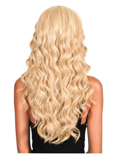 Extra Long Medium Curl Wig with Bangs - Ash Blonde - Model Express VancouverAccessories