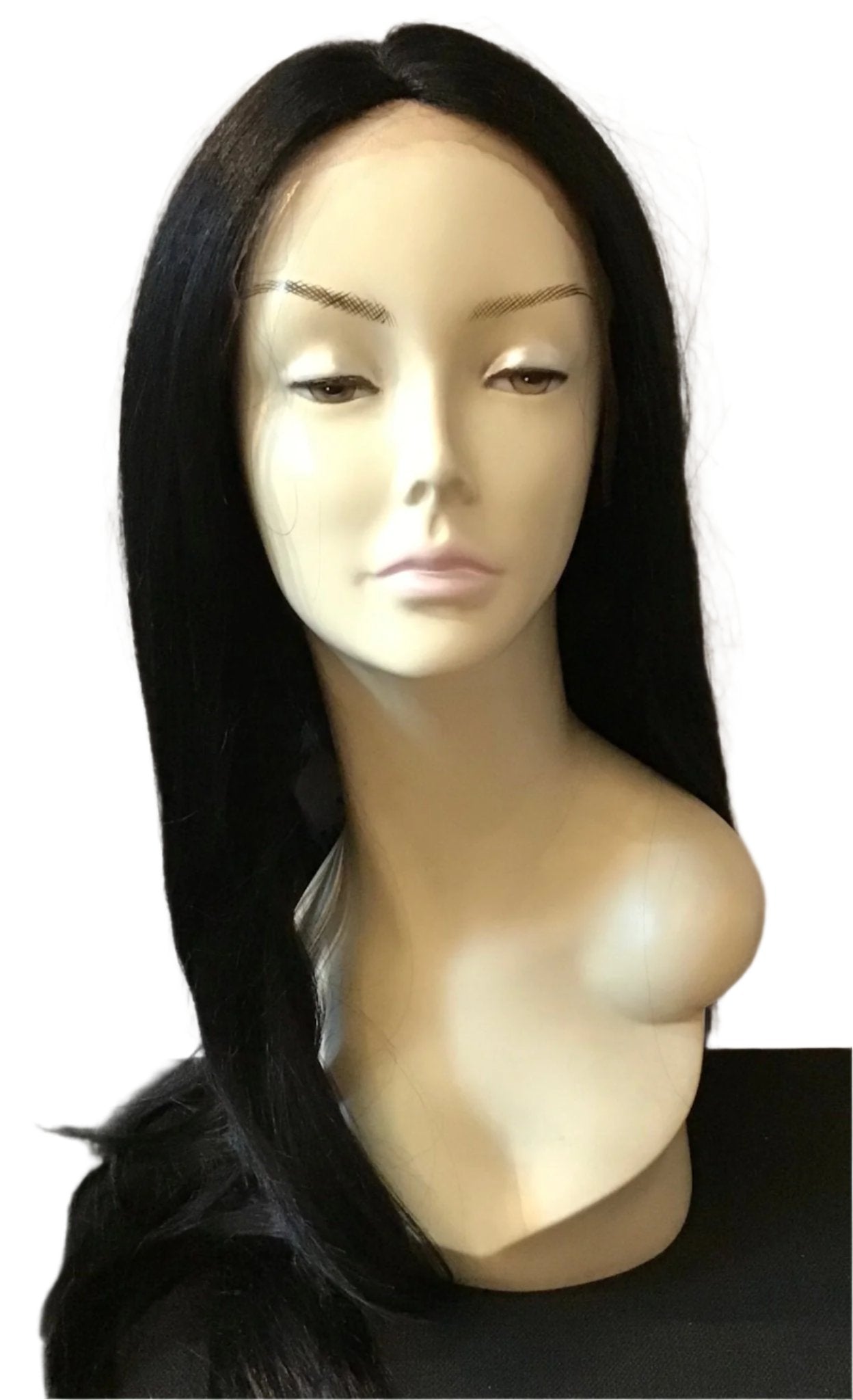 Extra Long Straight Wig with Lace Front - Black - Model Express VancouverAccessories