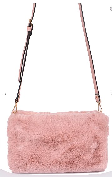 Faux Fur Clutch Money Bag Dark Pink - Model Express VancouverAccessories