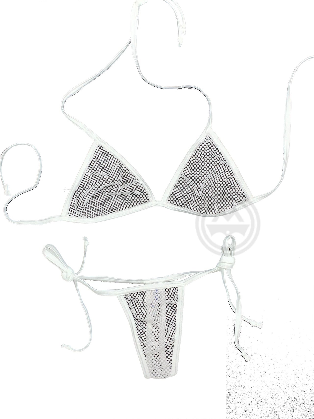 Fishnet Bikini Set - White - Model Express VancouverBikini