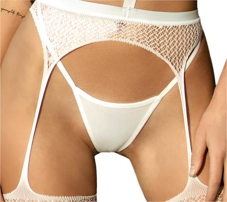 Fishnet G-String White - Model Express VancouverLingerie