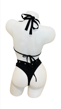Fishnet Studded Bikini Set - Model Express VancouverLingerie