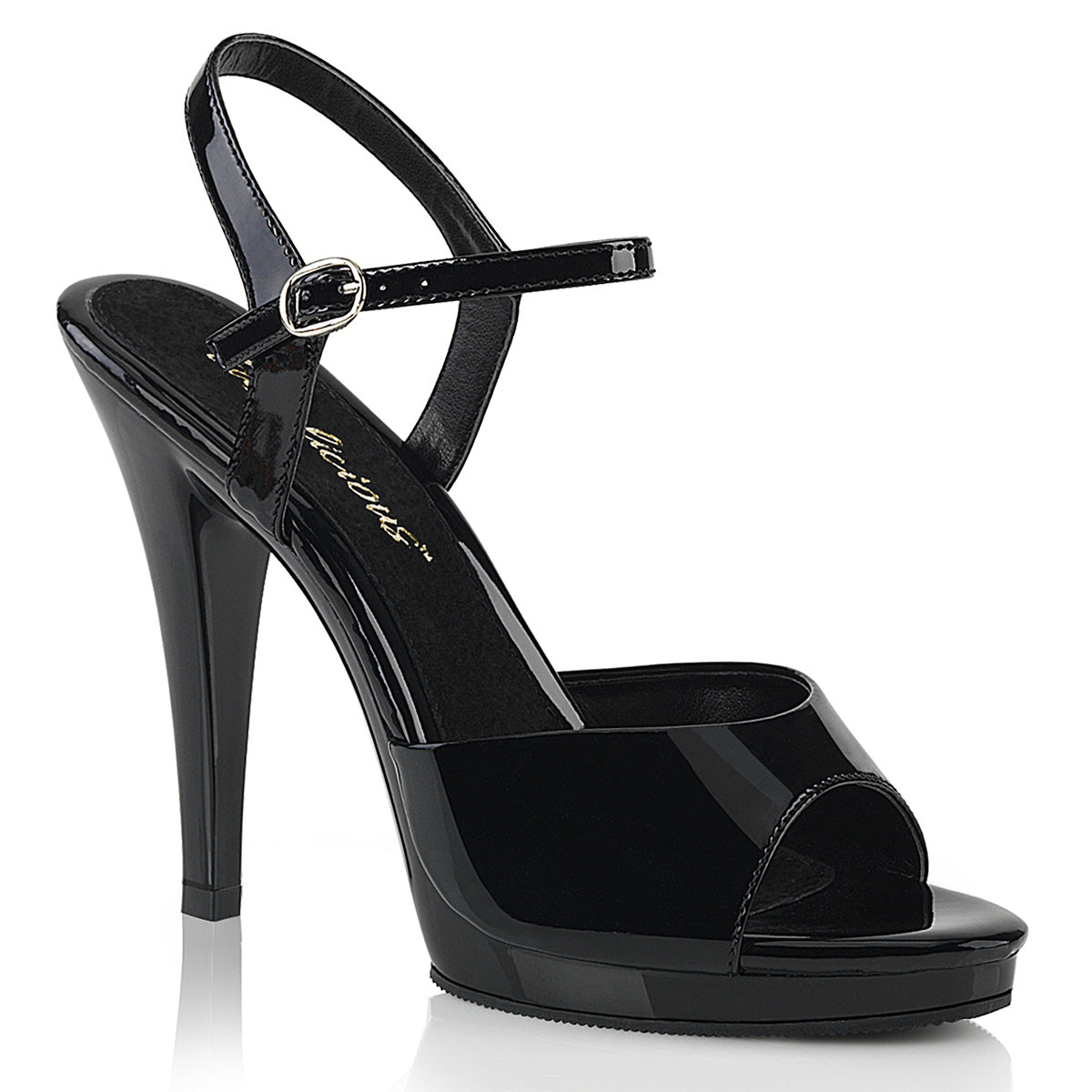 Fabulicious Flair-409 - Blk Pat/Blk