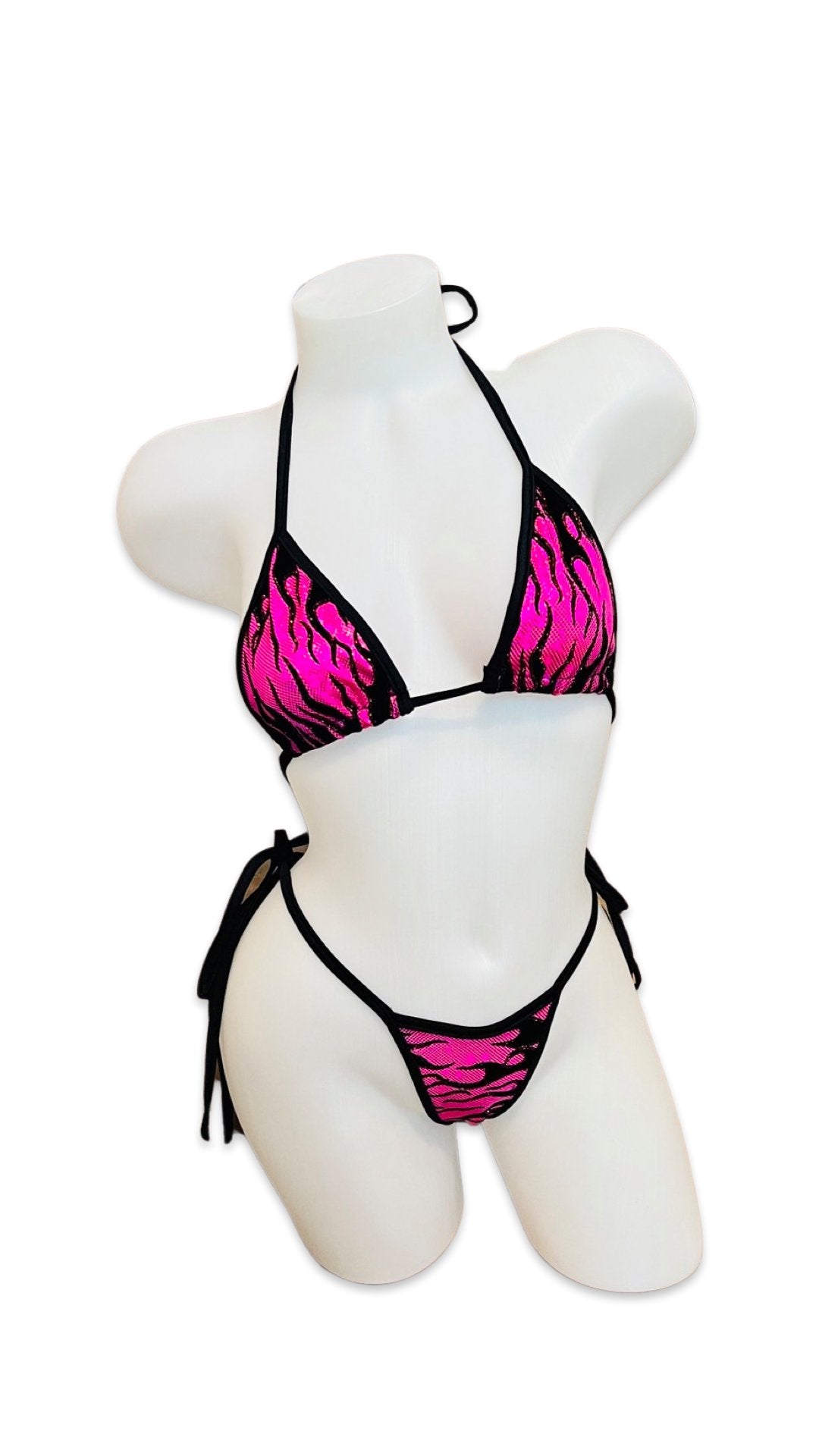 Flames Bikini Set Pink - Model Express VancouverLingerie