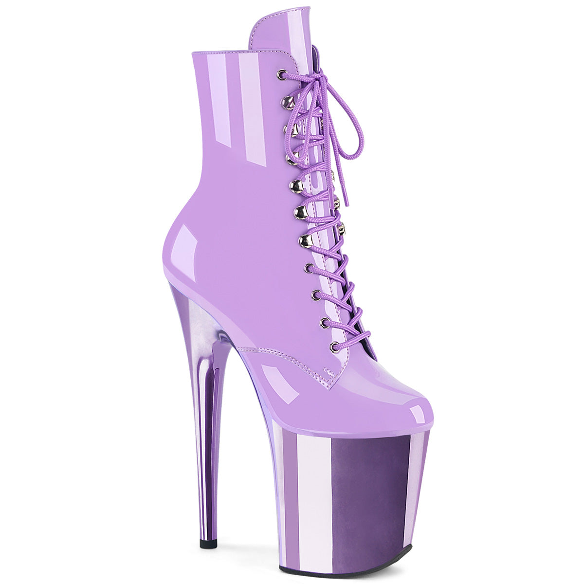 Pleasers Flamingo-1020 - Lavender Pat/Lavender Chrome