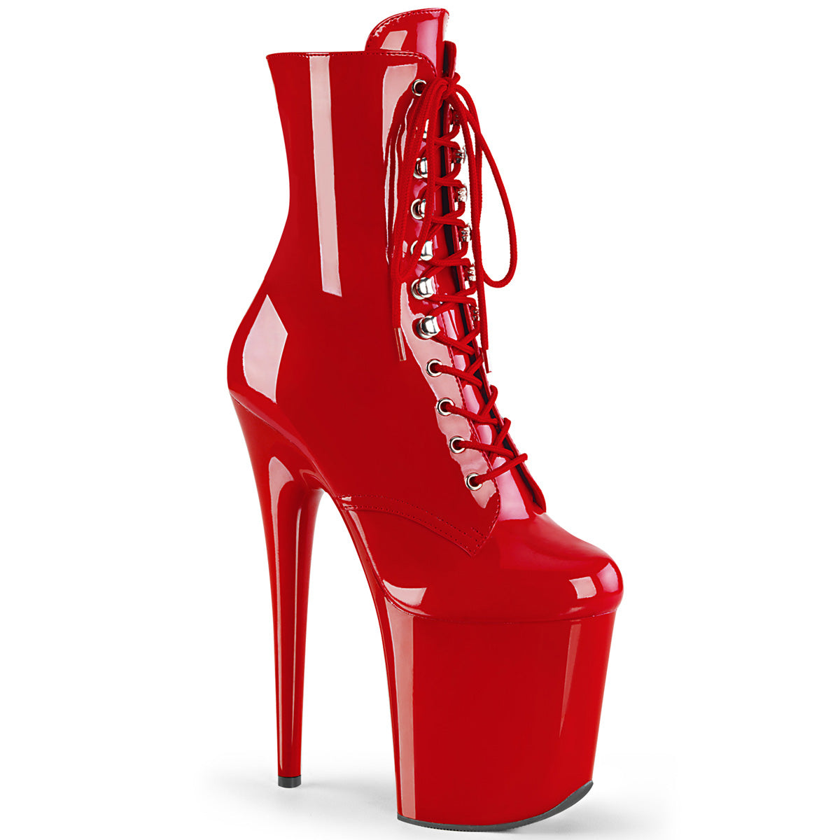 Pleasers Flamingo-1020 - Red Pat/Red
