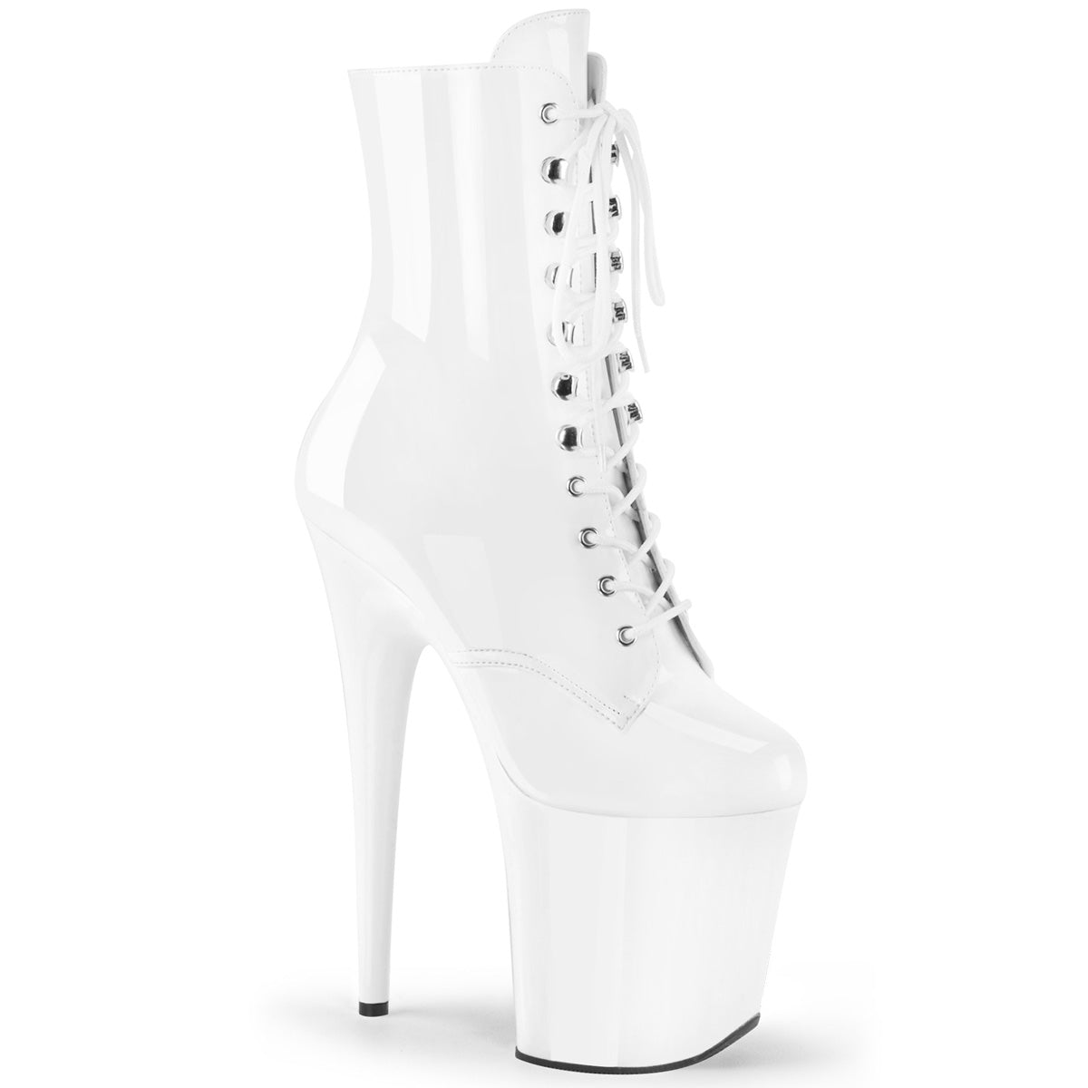 Pleasers Flamingo-1020 - Wht Pat/Wht