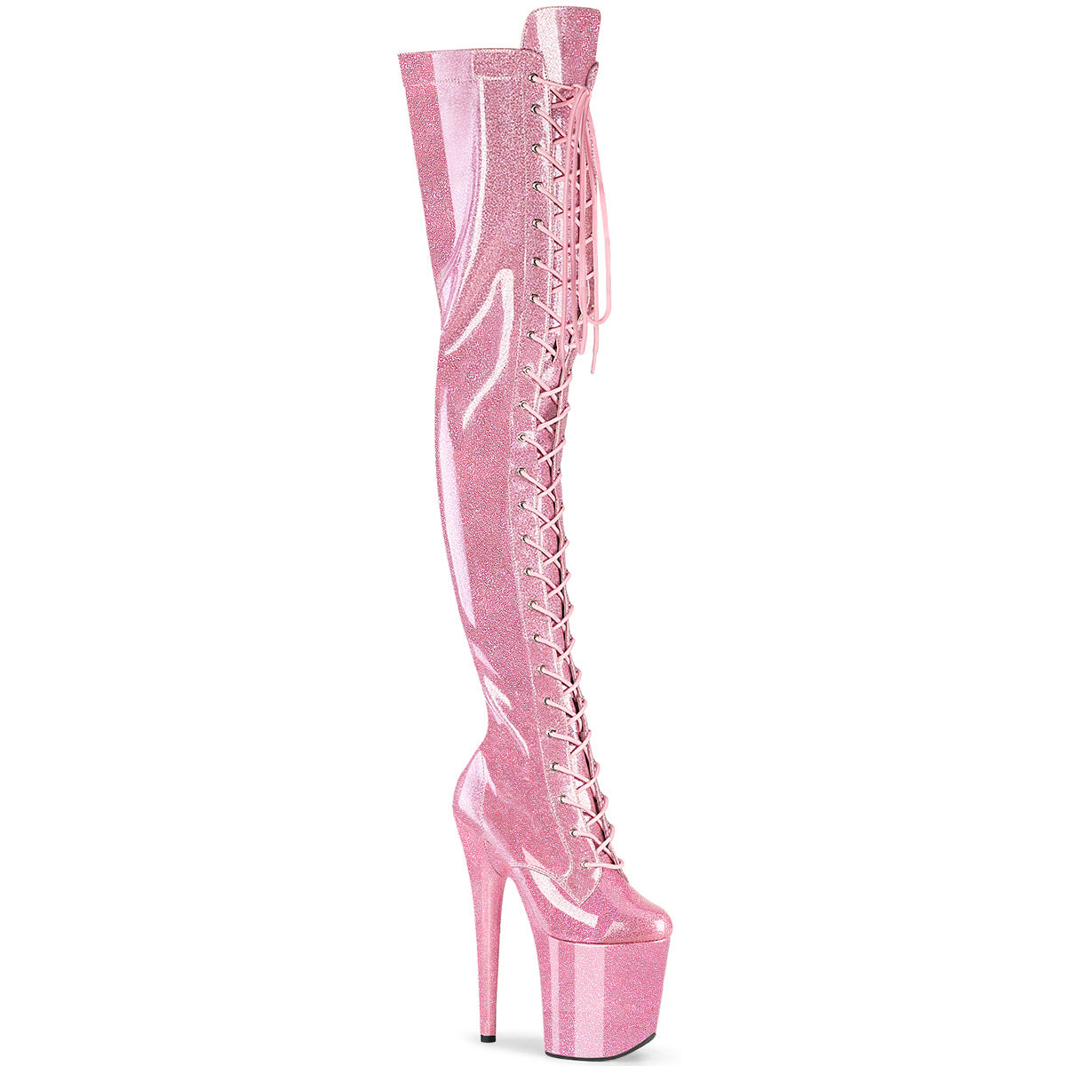 Pleasers Flamingo-3020Gp - B. Pink Glitter Pat/M