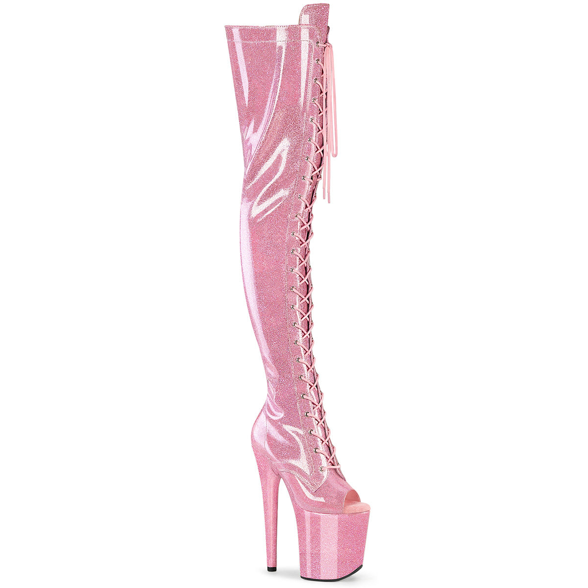 Pleasers Flamingo-3021Gp - B. Pink Glitter Pat/M