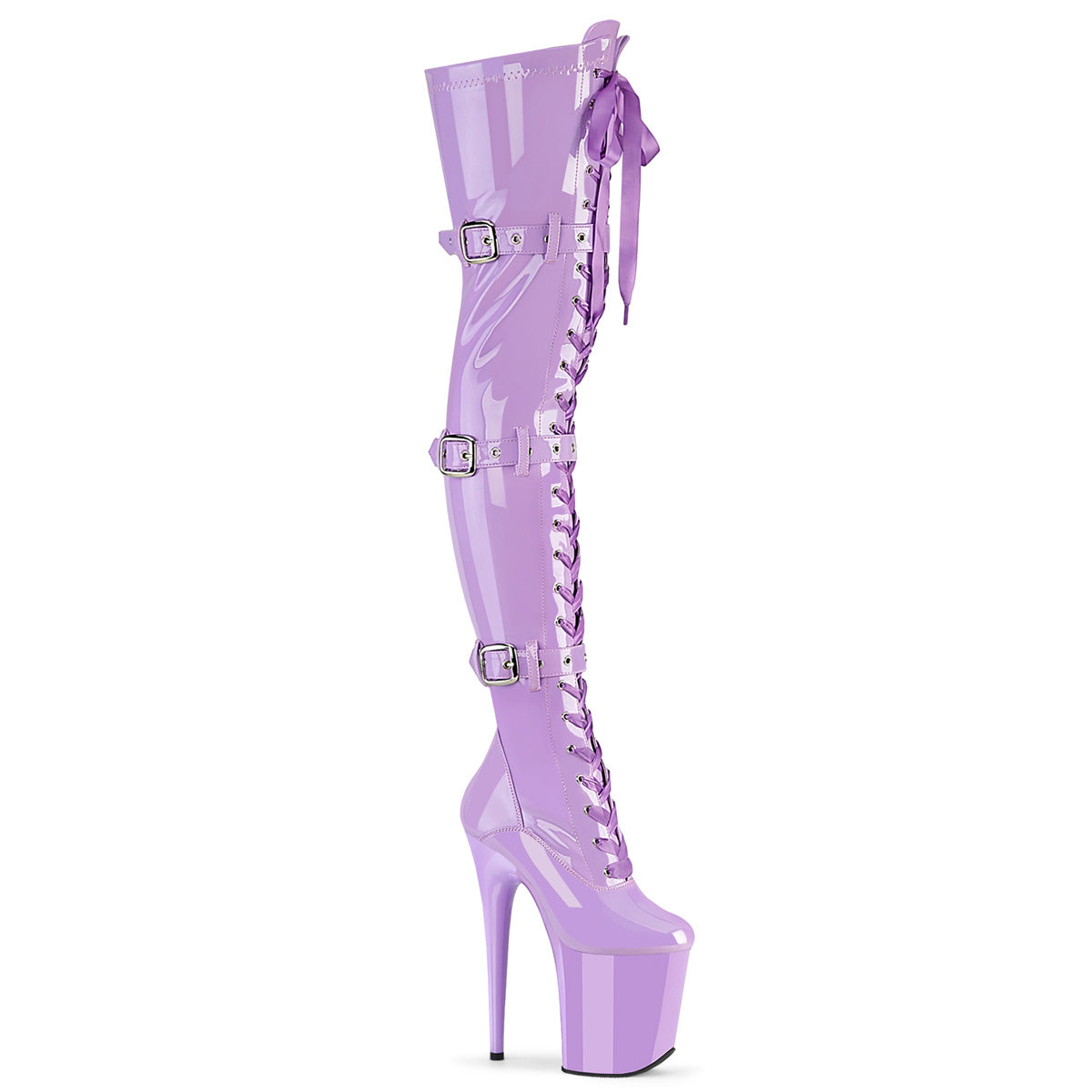 Pleasers Flamingo-3028 - Lavender Str. Pat/Lavender