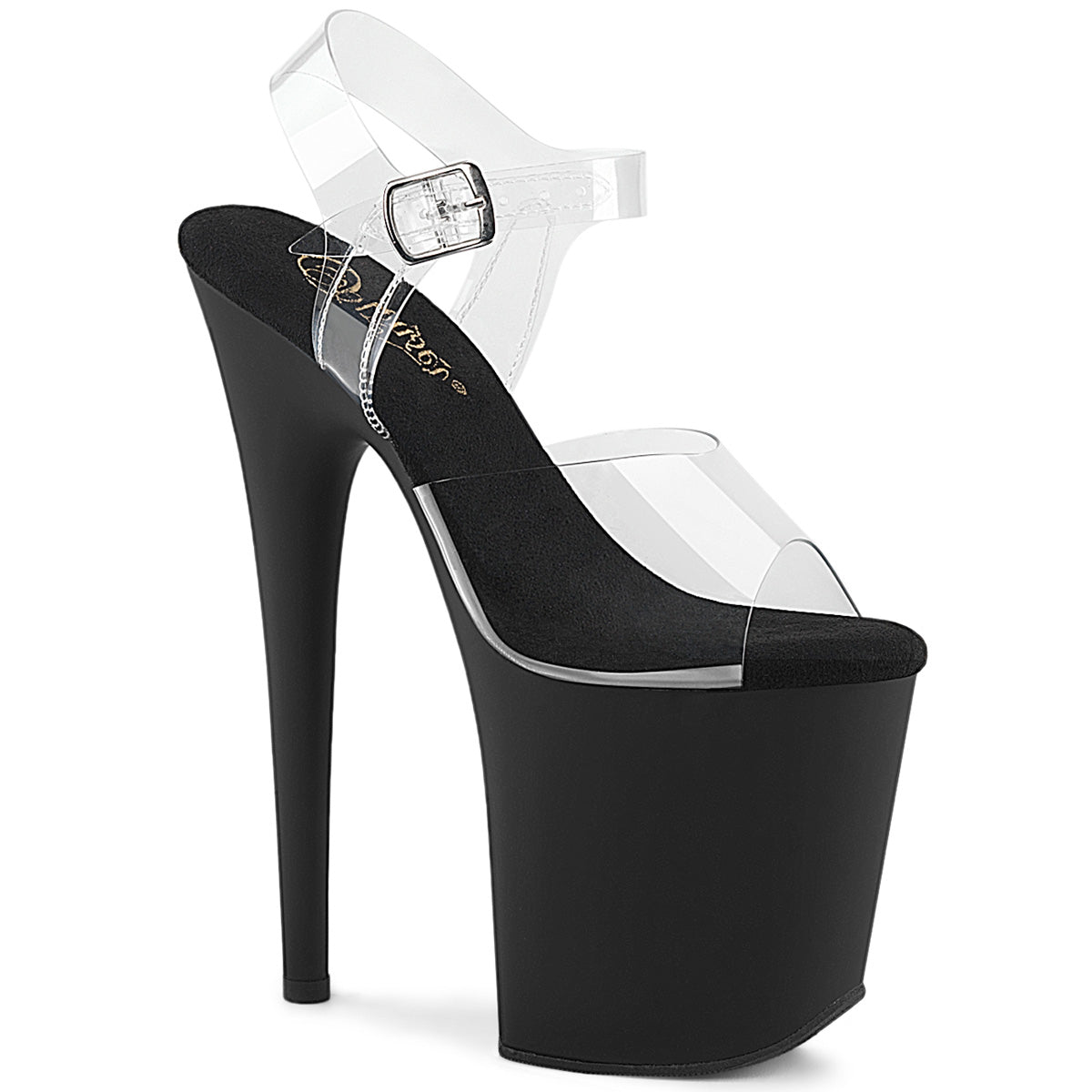 Pleasers Flamingo-808 - Clr/Blk Matte