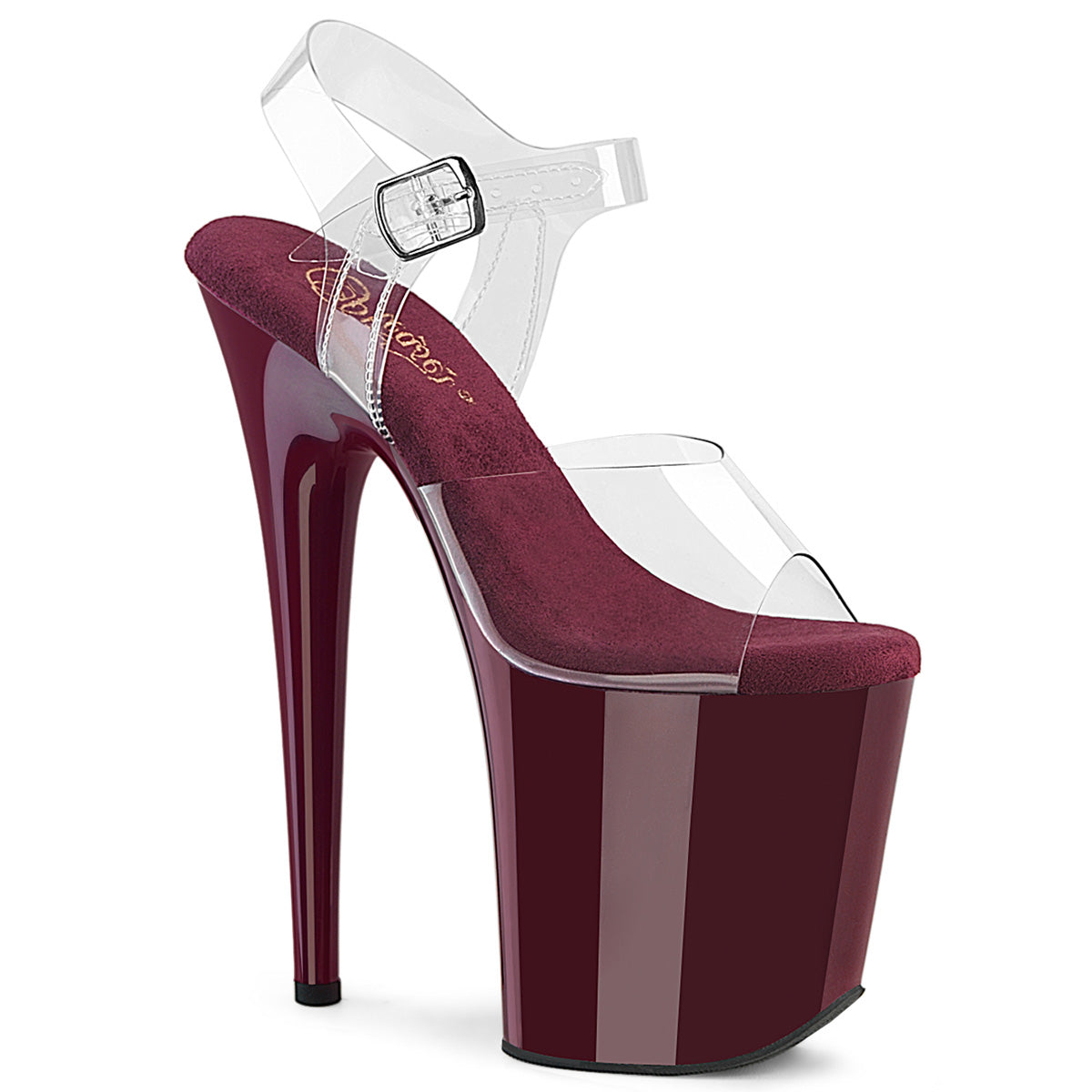 Pleasers Flamingo-808 - Clr/Burgundy