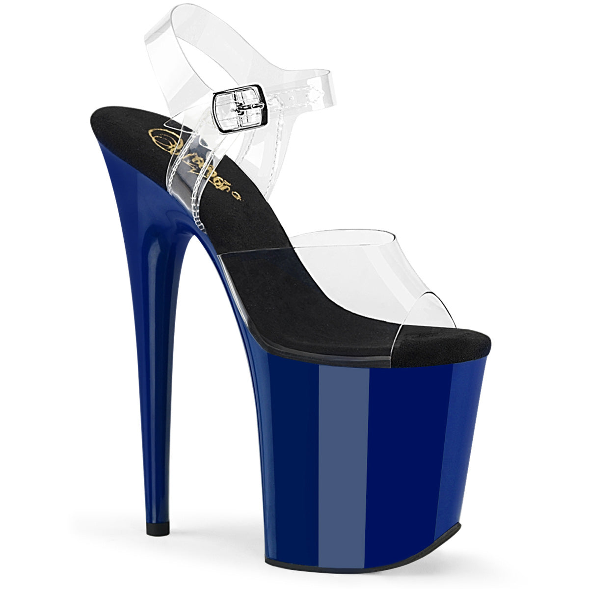 Pleasers Flamingo-808 - Clr/Royal Blue