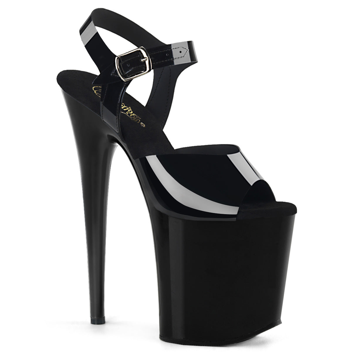 Pleasers Flamingo-808N - Blk (Jelly-Like) TPU/Blk
