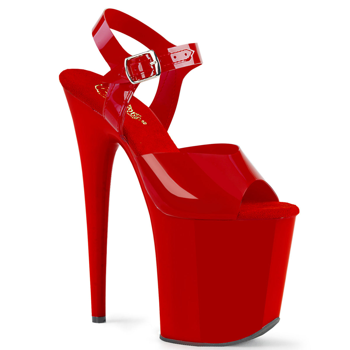 Pleasers Flamingo-808N - Red (Jelly-Like) TPU/Red