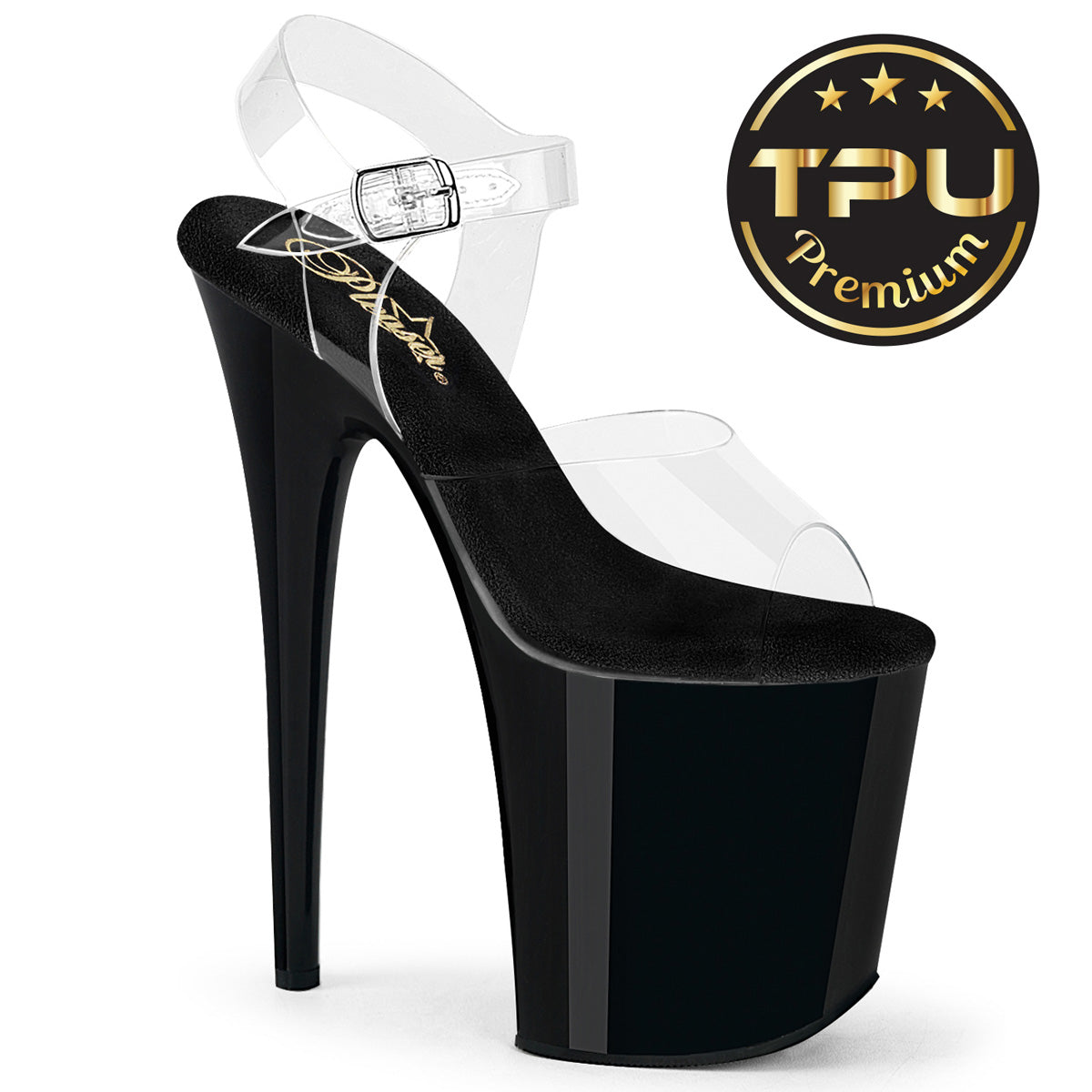 Pleasers Flamingo-808Prem - Clr TPU/Blk