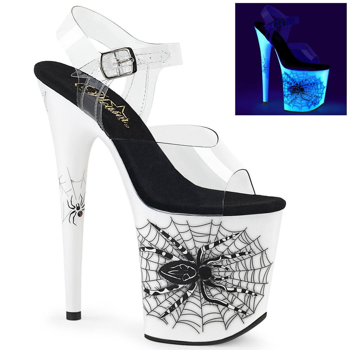 Pleasers Flamingo-808Sw - Clr/Neon White