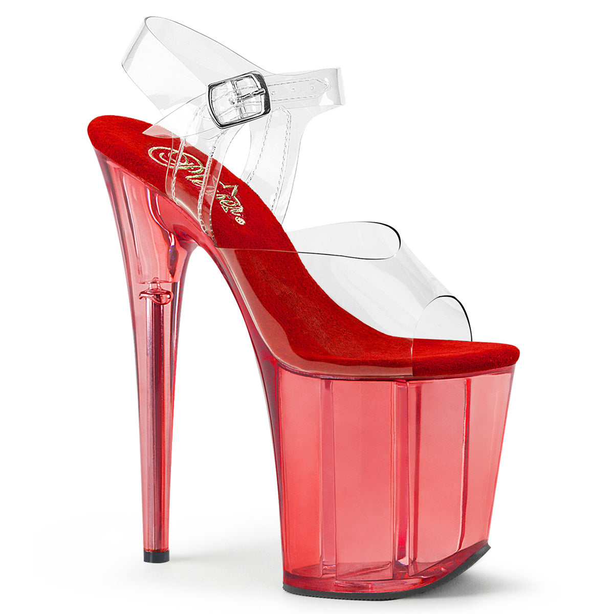 Pleasers Flamingo-808T - Clr/Red Tinted