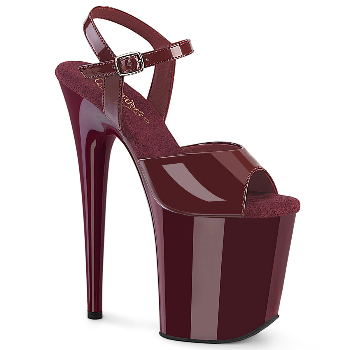 Pleasers Flamingo-809 - Burgundy Pat/Burgundy
