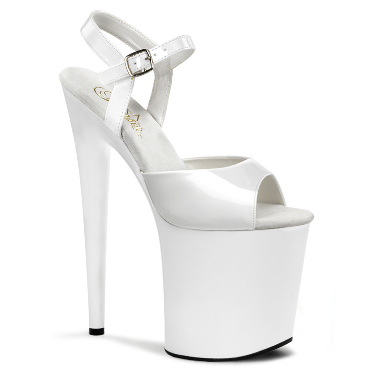 Pleasers Flamingo-809 - Wht Pat/Wht