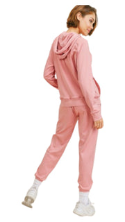 Fleece Lined Pullover and Jogger Pink - Model Express Vancouver