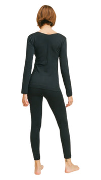 Fleece Lined Seamless Top and Leggings Black - Model Express Vancouver