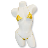 Foil Micro Nudie Bikini Gold - Model Express VancouverBikini