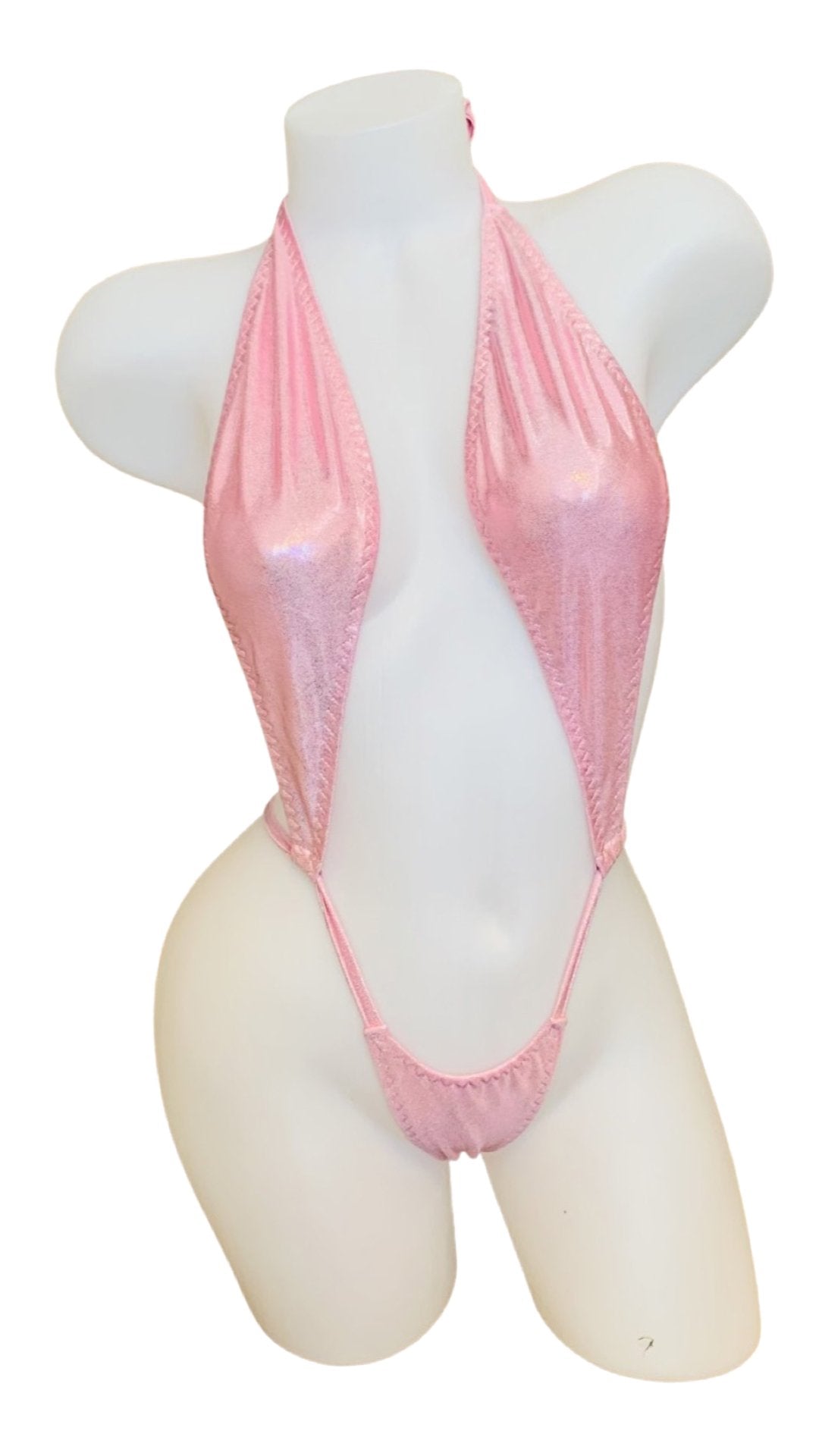 Foil Slingshot Bikini - Baby Pink - Model Express VancouverBikini