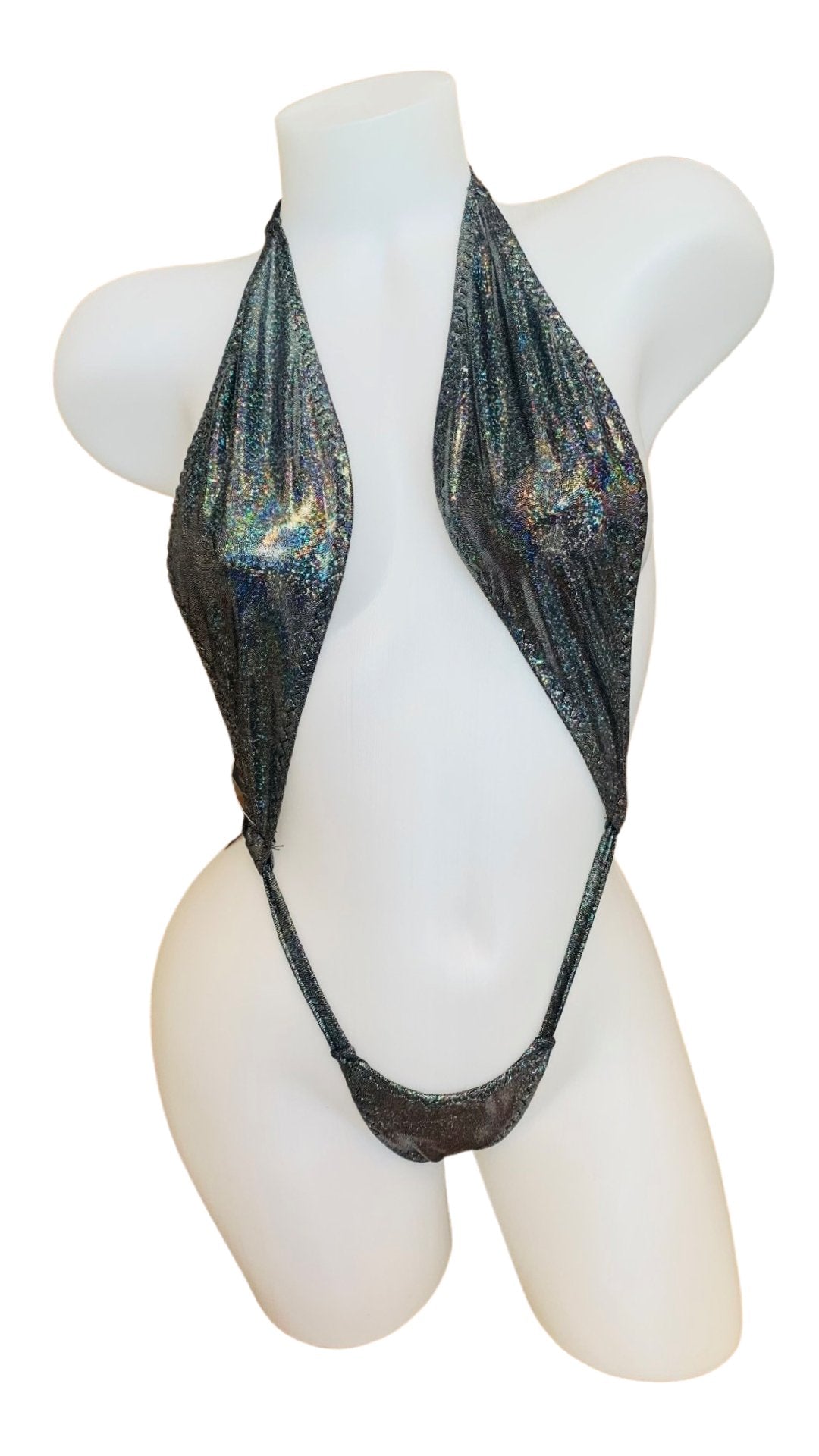 Foil Slingshot Bikini - Black - Model Express VancouverBikini