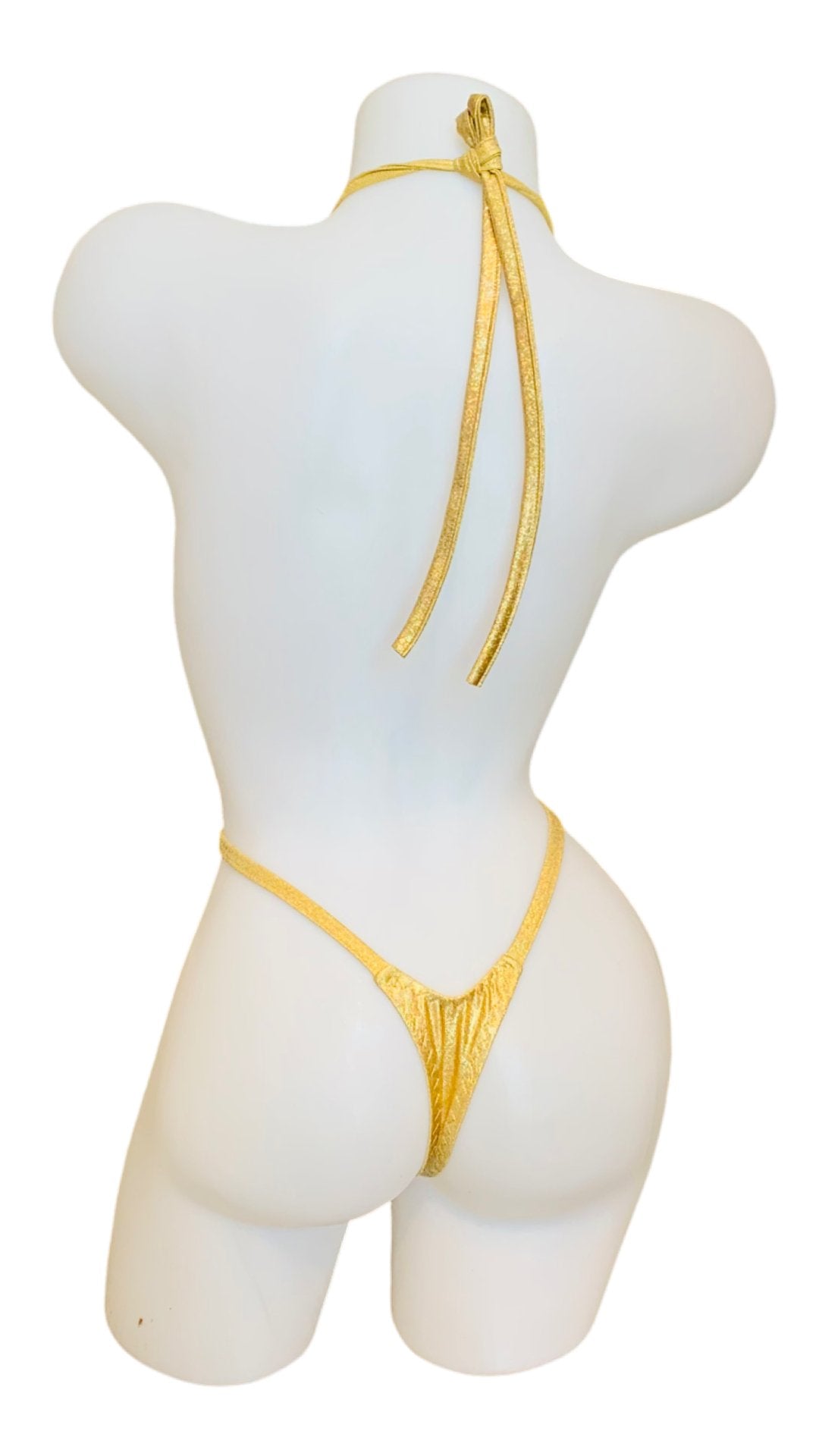 Foil Slingshot Bikini - Gold - Model Express VancouverBikini