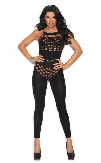 Footless Bodystocking with Cutout Black - Model Express VancouverLingerie