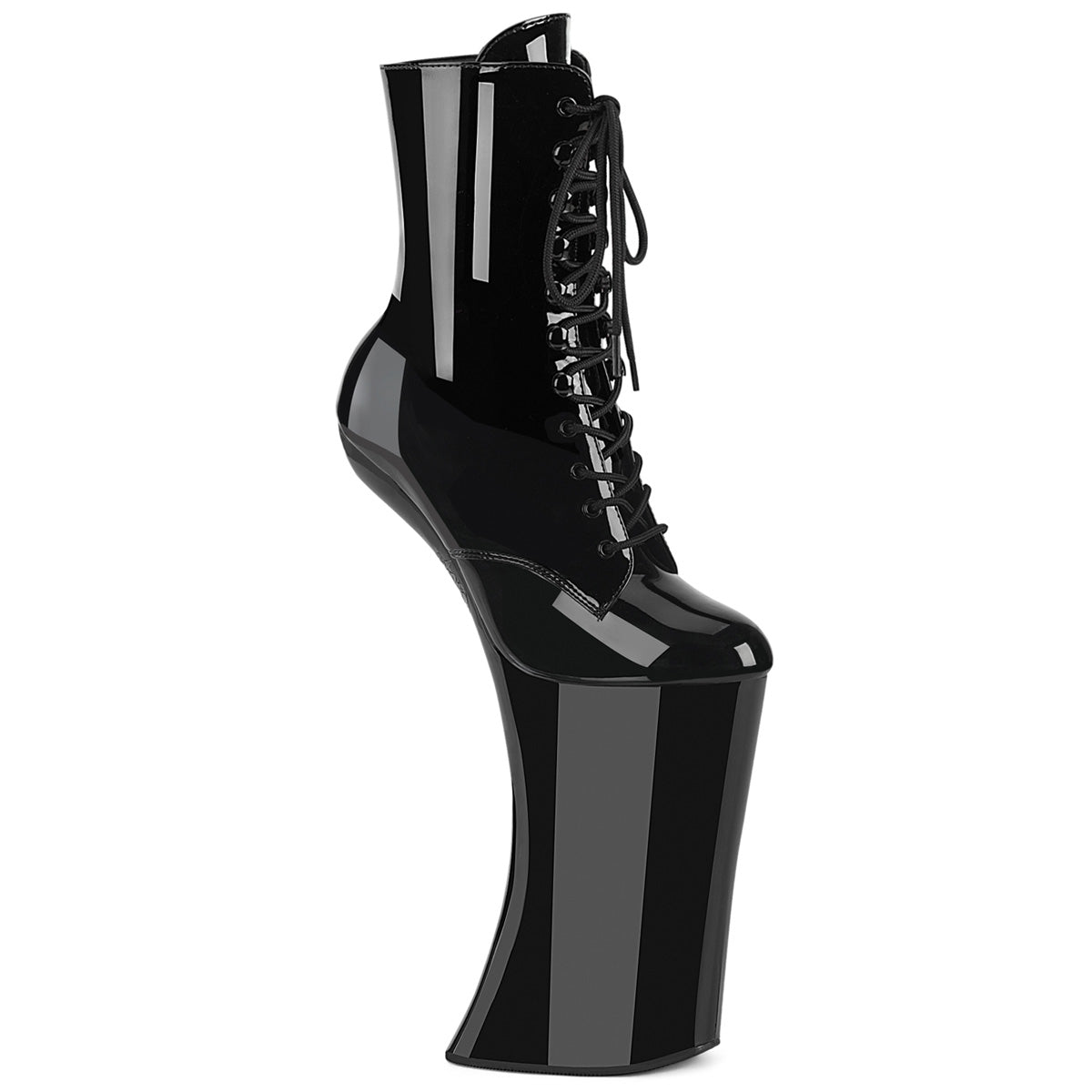 Pleasers Forbidden-1020 - Blk Pat/Blk