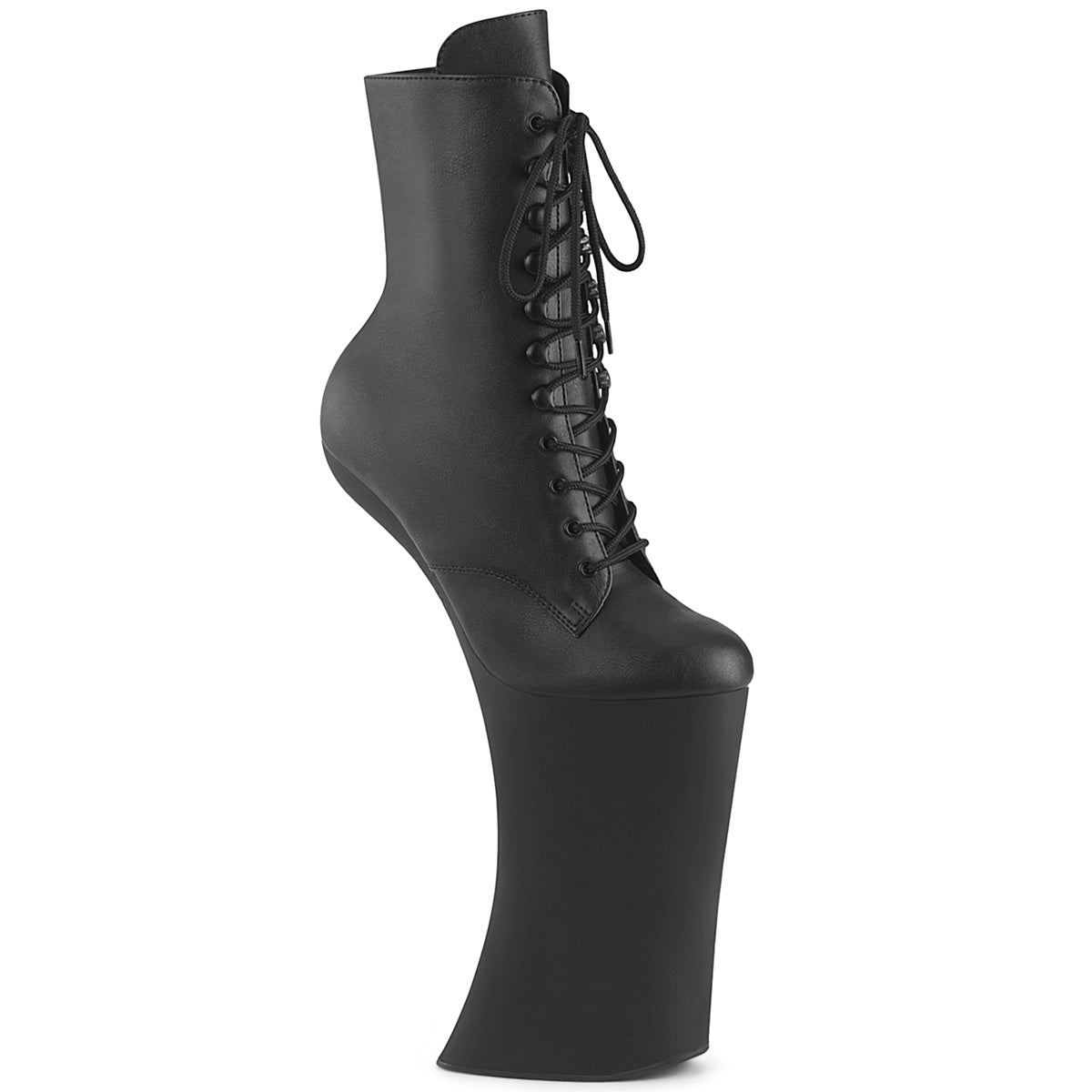Pleasers Forbidden-1020 - Blk Faux Leather/Blk Matte