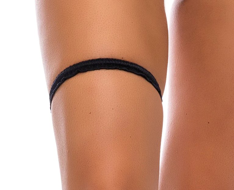 Frill Leg Garter Black - Model Express VancouverHosiery