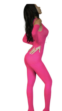 Full Bodysuit with Matching Arm Sleeves Pink - Model Express VancouverLingerie