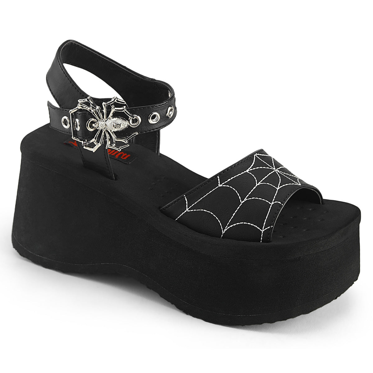 Demonia Funn-10 - Blk Vegan Leather