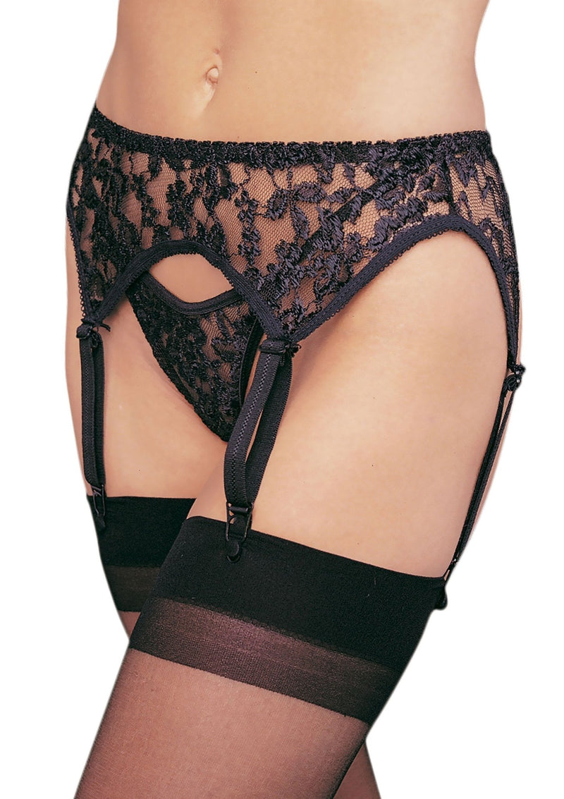 Garterbelt with Thong Black - Model Express VancouverHosiery