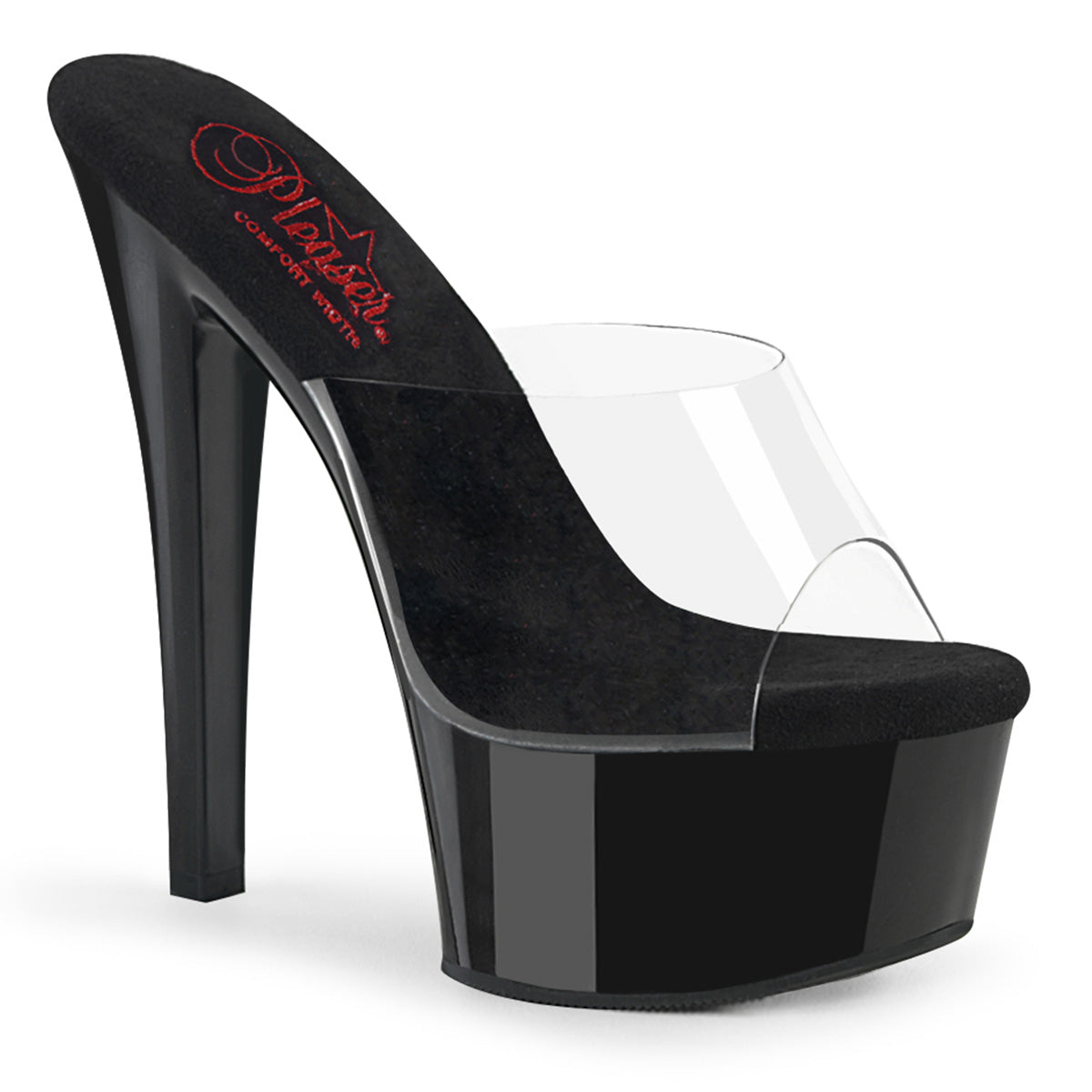 Pleasers Gleam-601 - Clr/Blk