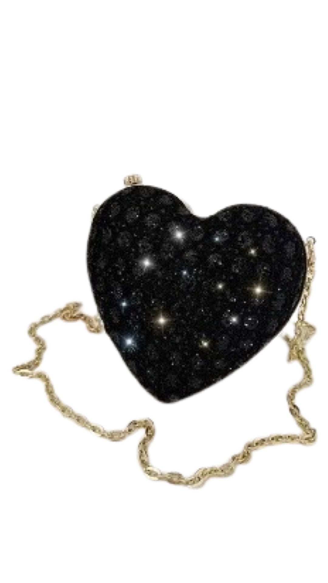 Glitter Heart Bag Black - Model Express VancouverAccessories