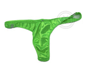 Glossy T-Back Detachable Thong - Green - Model Express VancouverBikini