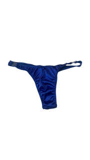 Glossy T-Back Detachable Thong - Indigo - Model Express VancouverBikini