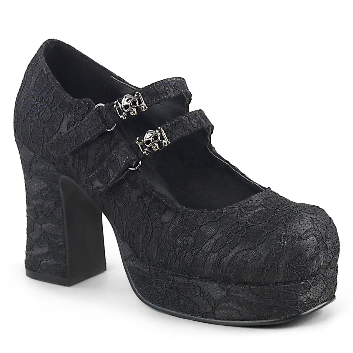 Demonia Gothika-09 - Blk Satin-Lace